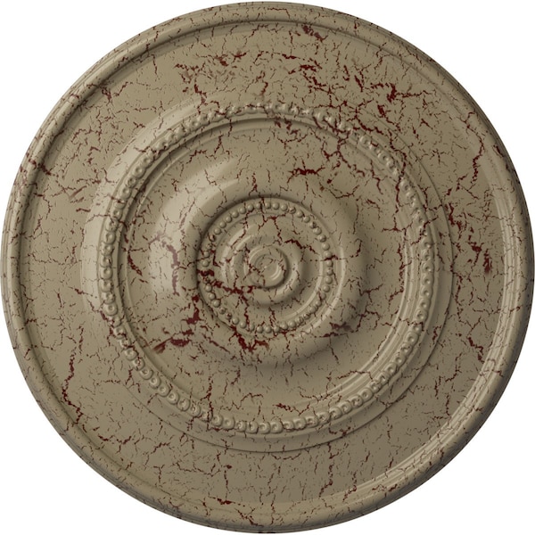 Ekena Millwork Traditional Reece Medallion (Canopies up to 5 7/8"), 24 3/8"OD x 1 1/8"P, Gobi Desert Crackle CM24REGDC - main